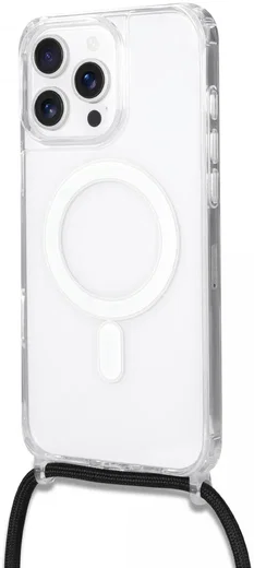 Apple iPhone 16 Pro Hoesje MagSafe Schokbestendig met Koord Transparant afbeelding 10