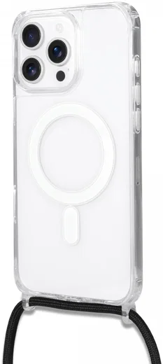 Apple iPhone 16 Pro Max Hoesje MagSafe Schokbestendig met Koord Transparant afbeelding 10