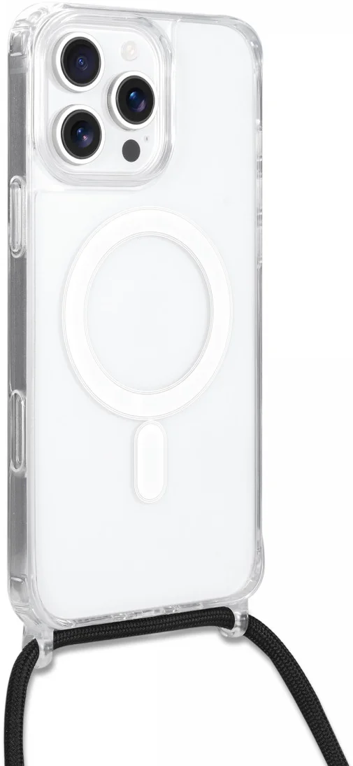 Apple iPhone 16 Pro Max Hoesje MagSafe Schokbestendig met Koord Transparant afbeelding 12