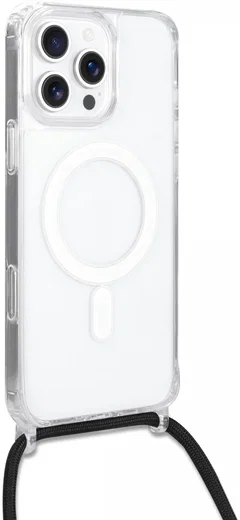 Apple iPhone 16 Pro Max Hoesje MagSafe Schokbestendig met Koord Transparant afbeelding 12