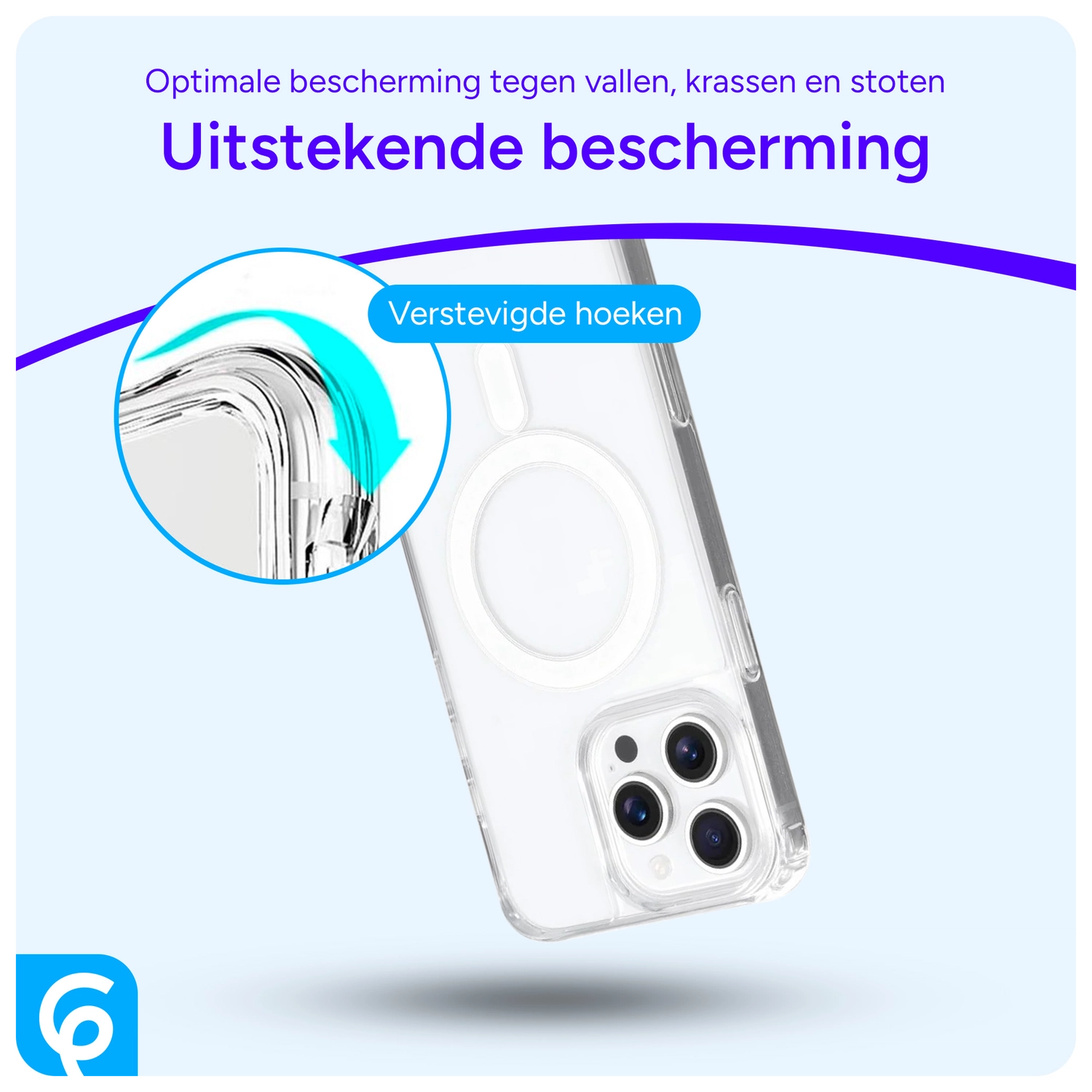 Apple iPhone 16 Pro Max Hoesje MagSafe Schokbestendig met Koord Transparant afbeelding 2