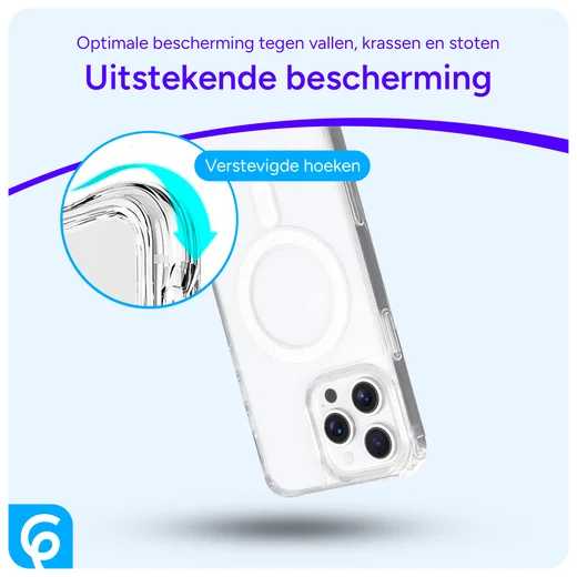 Apple iPhone 16 Pro Max Hoesje MagSafe Schokbestendig met Koord Transparant afbeelding 2