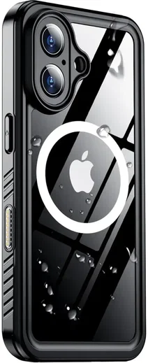 SBG Outdoor Case Apple iPhone 16 Waterdicht met MagSafe / Qi2 Zwart afbeelding 10