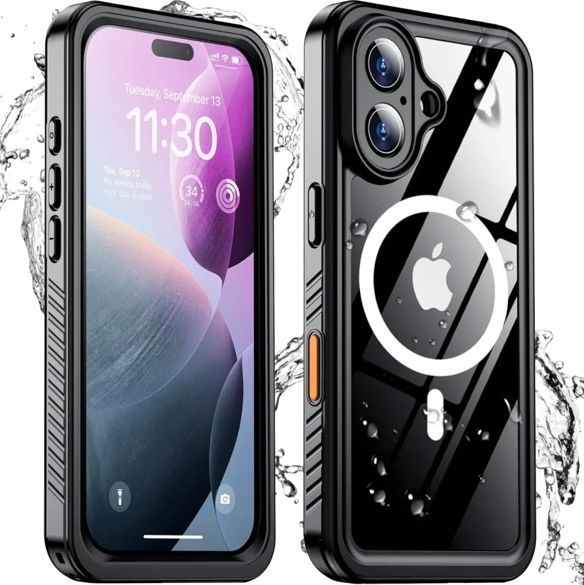 SBG Outdoor Case Apple iPhone 16 Plus Waterdicht met MagSafe / Qi2 Zwart afbeelding 1
