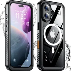 SBG Outdoor Case Apple iPhone 16 Plus Waterdicht met MagSafe / Qi2 Zwart afbeelding