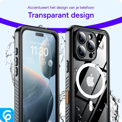 SBG Outdoor Case Apple iPhone 16 Pro Waterdicht met MagSafe / Qi2 Zwart afbeelding 2