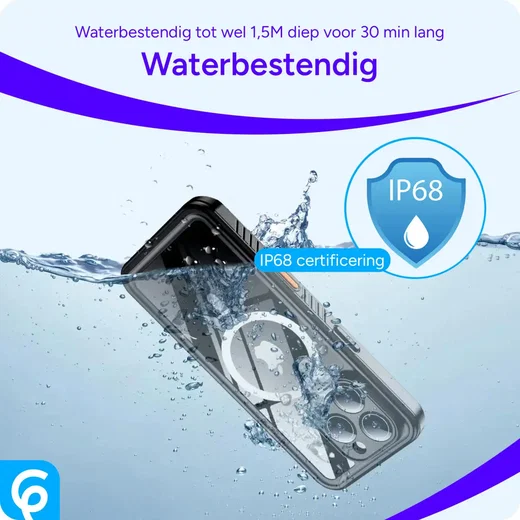 SBG Outdoor Case Apple iPhone 16 Pro Waterdicht met MagSafe / Qi2 Zwart afbeelding 6