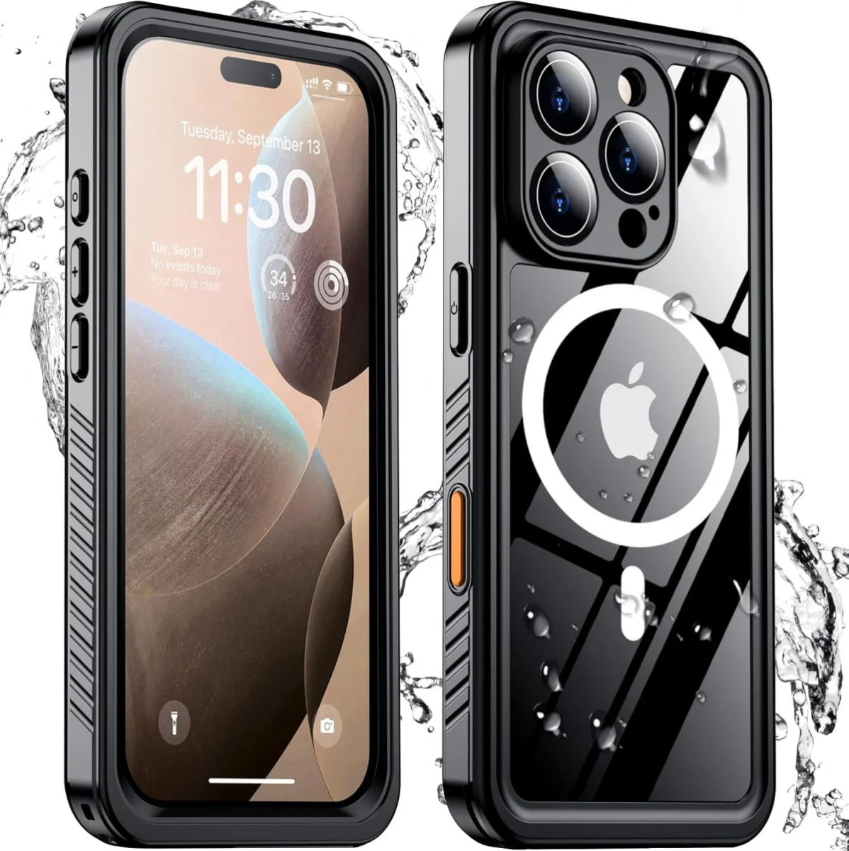 SBG Outdoor Case Apple iPhone 16 Pro Max Waterdicht met MagSafe / Qi2 Zwart afbeelding 1