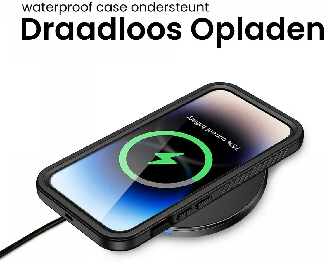 SBG Outdoor Case Apple iPhone 16 Pro Max Waterdicht met MagSafe / Qi2 Zwart afbeelding 4