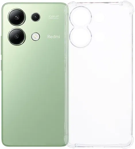 Xiaomi Redmi Note 13 4G Hoesje Schokbestendig en Dun TPU Back Cover Transparant afbeelding 1