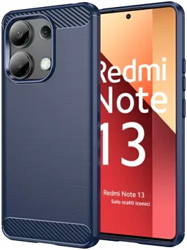 Xiaomi Redmi Note 13 4G Hoesje Geborsteld TPU Flexibele Back Cover Blauw