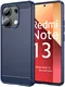 Xiaomi Redmi Note 13 4G Hoesje Geborsteld TPU Flexibele Back Cover Blauw