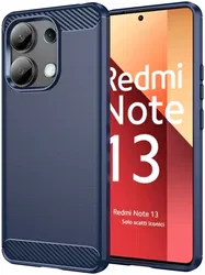 Xiaomi Redmi Note 13 4G Hoesje Geborsteld TPU Flexibele Back Cover Blauw afbeelding