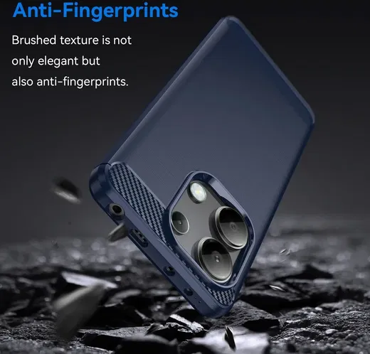 Xiaomi Redmi Note 13 4G Hoesje Geborsteld TPU Flexibele Back Cover Blauw afbeelding 2