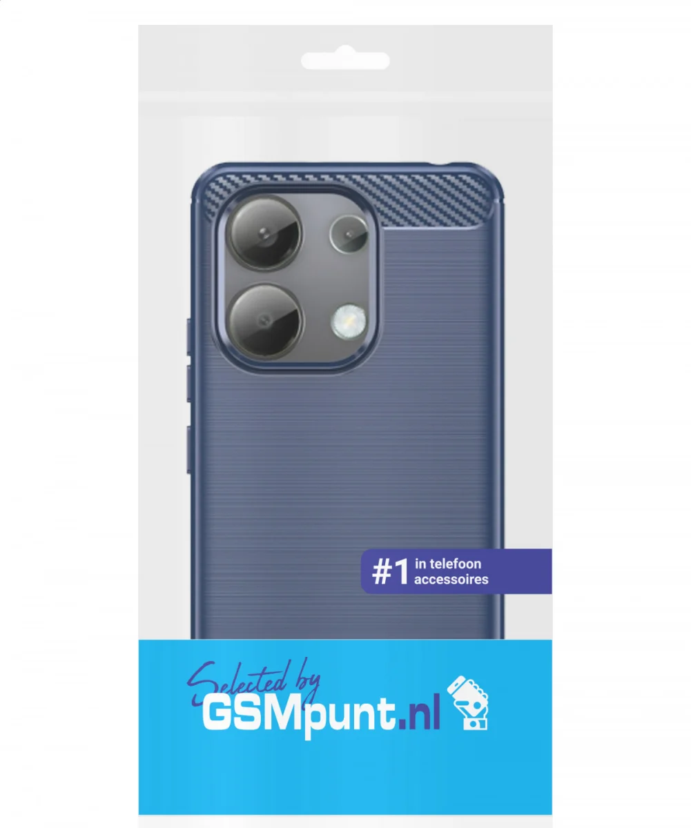 Xiaomi Redmi Note 13 4G Hoesje Geborsteld TPU Flexibele Back Cover Blauw afbeelding 9