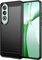OnePlus Nord CE 4 Hoesje Geborsteld TPU Flexibele Back Cover Zwart afbeelding