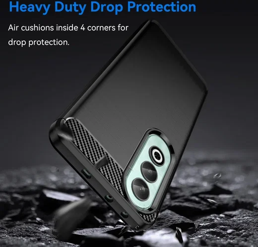 OnePlus Nord CE 4 Hoesje Geborsteld TPU Flexibele Back Cover Zwart afbeelding 4