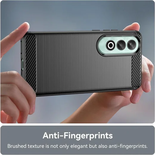 OnePlus Nord CE 4 Hoesje Geborsteld TPU Flexibele Back Cover Zwart afbeelding 5
