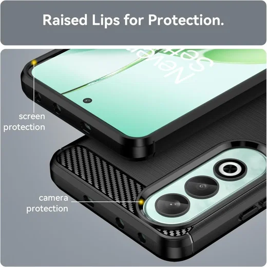 OnePlus Nord CE 4 Hoesje Geborsteld TPU Flexibele Back Cover Zwart afbeelding 7