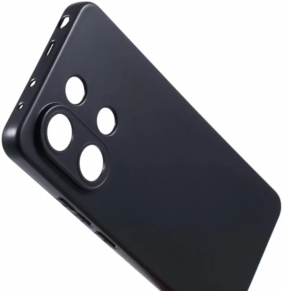 Xiaomi Redmi Note 13 4G Hoesje Matte Back Cover Dun TPU Zwart afbeelding 6