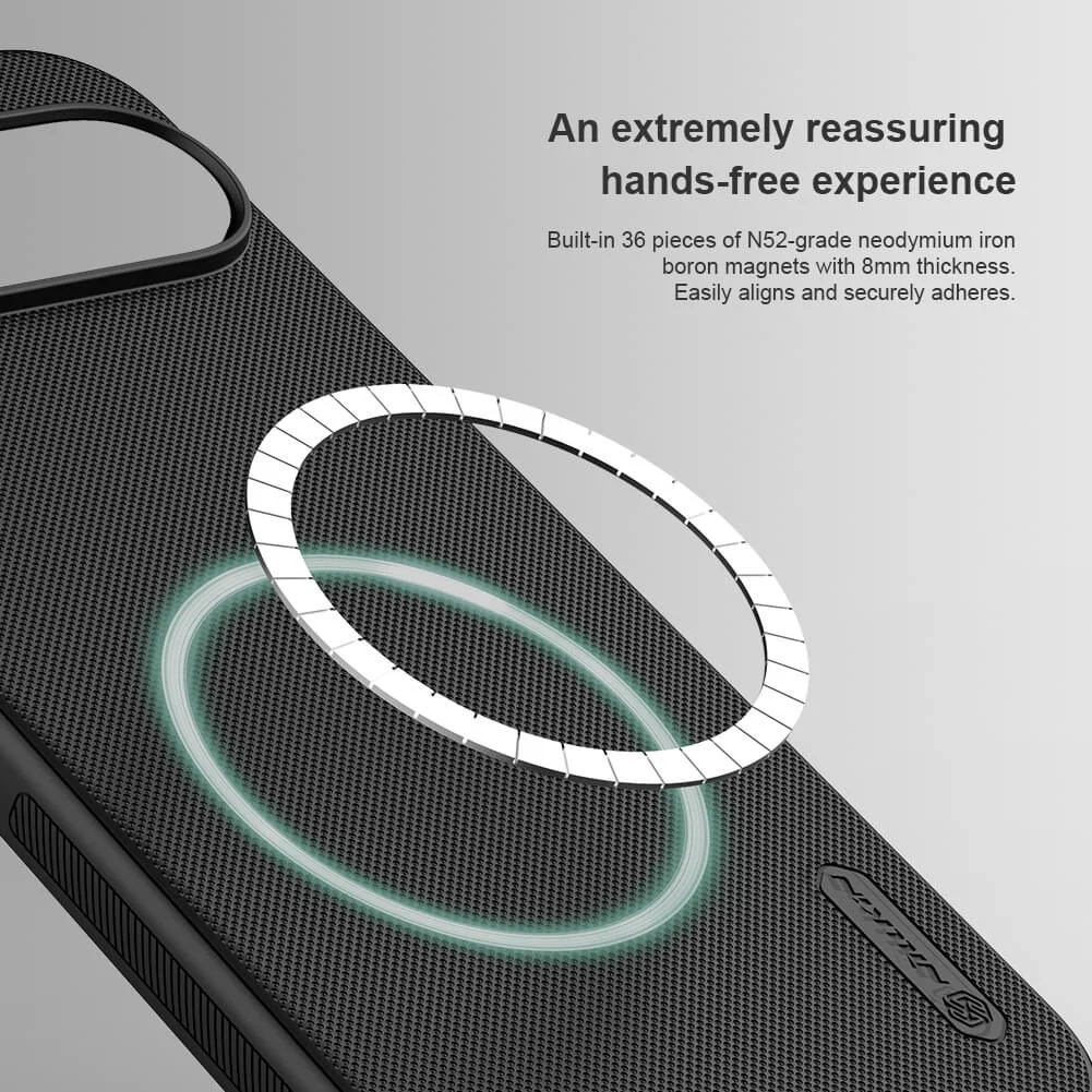 Nillkin Frosted Shield Google Pixel 9 / 9 Pro Hoesje MagSafe Back Cover Zwart afbeelding 6