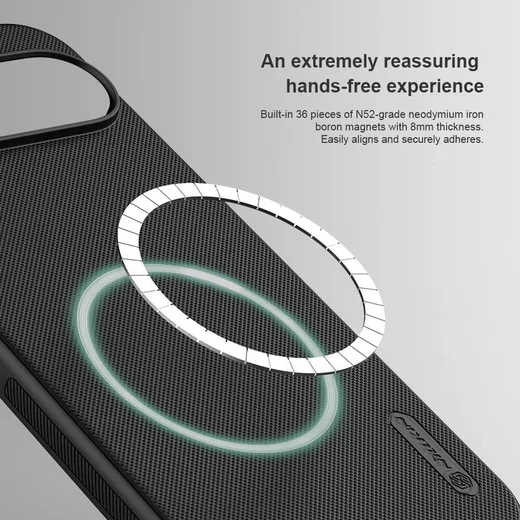 Nillkin Frosted Shield Google Pixel 9 / 9 Pro Hoesje MagSafe Back Cover Zwart afbeelding 6