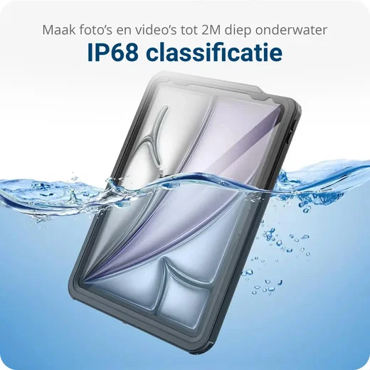iPad Pro 11 (2024/2025) Hoes Waterdicht Full Protect Cover IP68 Zwart afbeelding 3