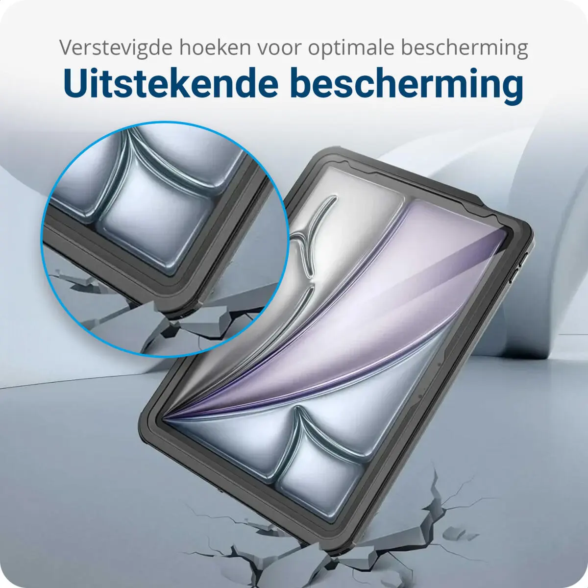 iPad Pro 11 (2024/2025) Hoes Waterdicht Full Protect Cover IP68 Zwart afbeelding 4