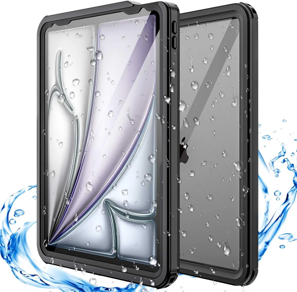 Apple iPad Pro 13 (2024/2025) Hoes Waterdicht Full Protect Cover IP68 Zwart afbeelding 1