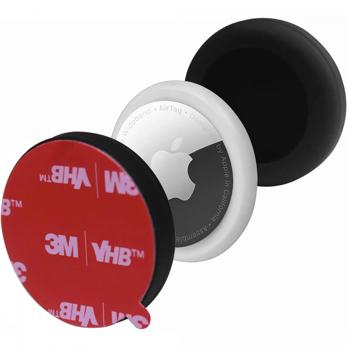 Airtag Case Houder Hoesje met Plakbare Zelfklevende Sticker Zwart afbeelding 8