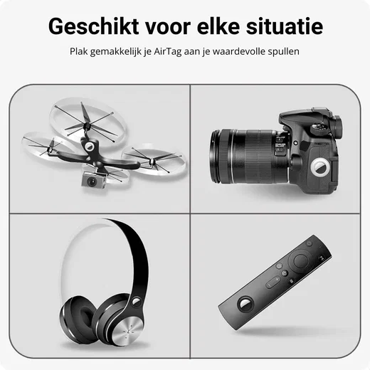 Airtag Case Houder Hoesje met Plakbare Zelfklevende Sticker Wit afbeelding 4