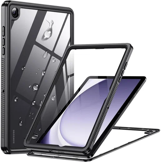 Samsung Galaxy Tab A9 Plus Hoes Waterdicht Full Protect Cover IP68 Zwart afbeelding 1