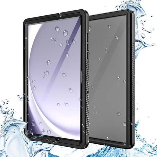 Samsung Galaxy Tab A9 Plus Hoes Waterdicht Full Protect Cover IP68 Zwart afbeelding 8
