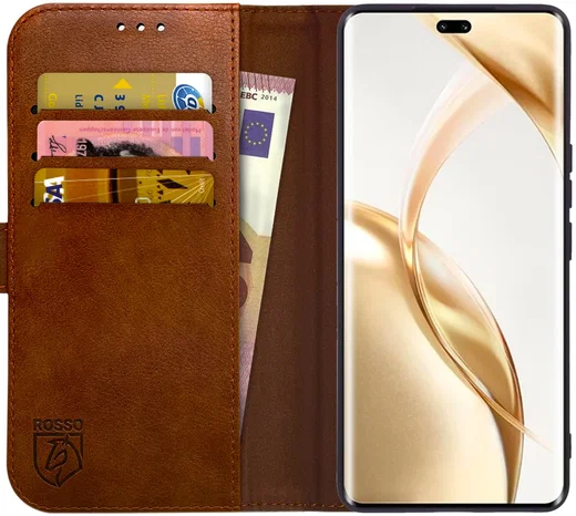 Rosso Element Honor 200 Hoesje Book Case Wallet Bruin afbeelding 1