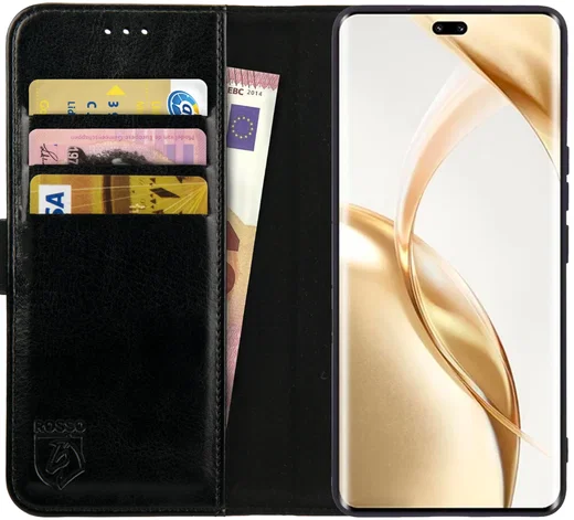 Rosso Element Honor 200 Pro Hoesje Book Case Wallet Zwart afbeelding 1