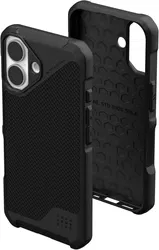 UAG Metropolis LT Apple iPhone 16 Hoesje MagSafe Back Cover Kevlar Zwart afbeelding