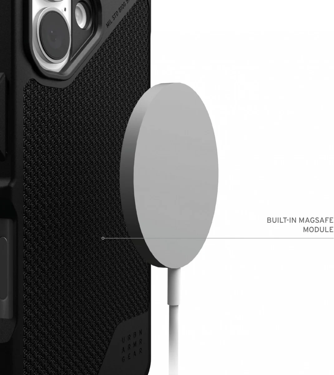 UAG Metropolis LT Apple iPhone 16 Plus Hoesje MagSafe Back Cover Kevlar Zwart afbeelding 5