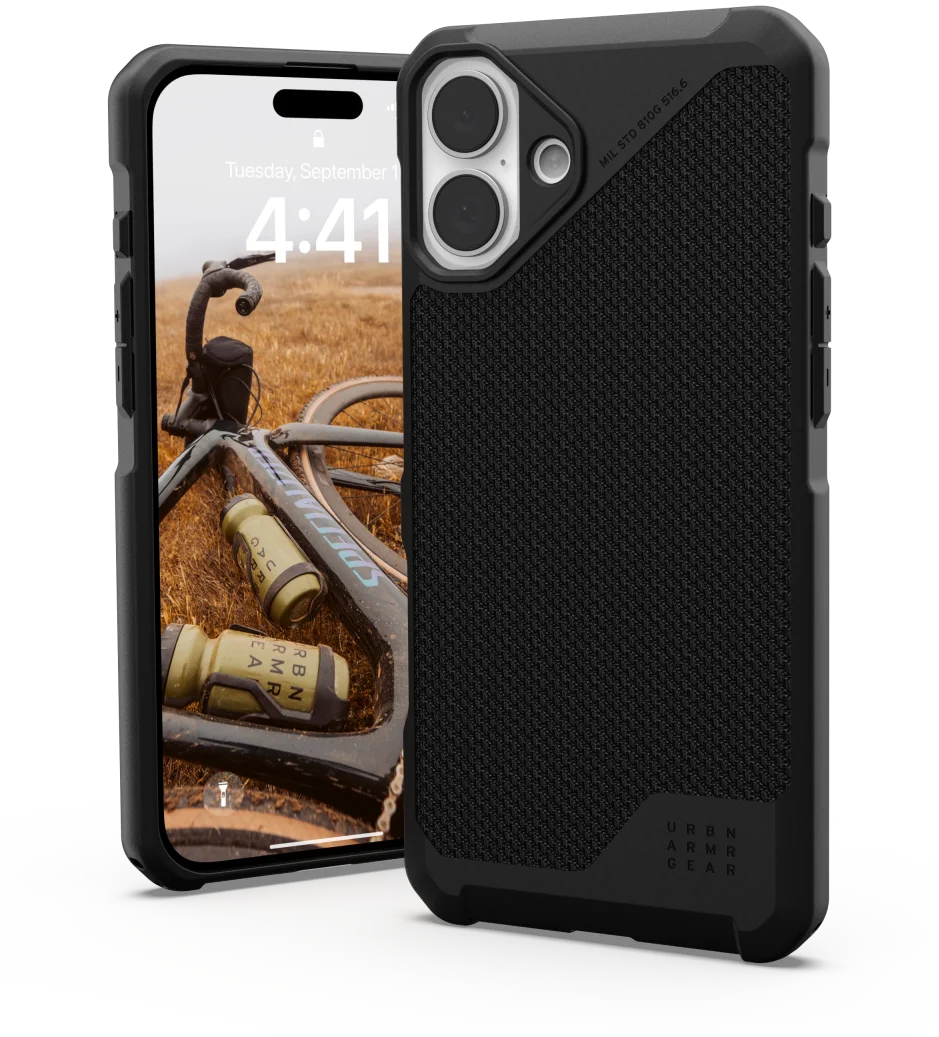 UAG Metropolis LT Apple iPhone 16 Plus Hoesje MagSafe Back Cover Kevlar Zwart afbeelding 1