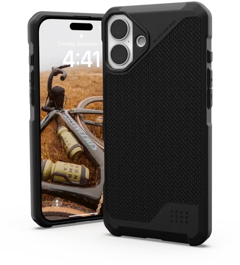 UAG Metropolis LT Apple iPhone 16 Plus Hoesje MagSafe Back Cover Kevlar Zwart afbeelding 1