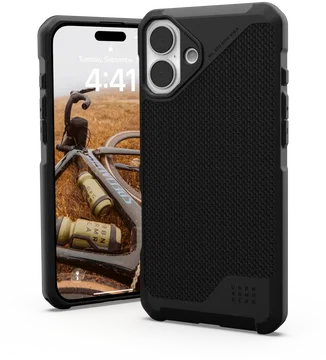 UAG Metropolis LT Apple iPhone 16 Plus Hoesje MagSafe Back Cover Kevlar Zwart