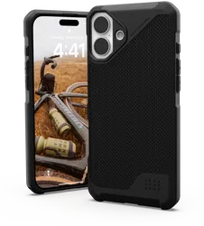 UAG Metropolis LT Apple iPhone 16 Plus Hoesje MagSafe Back Cover Kevlar Zwart afbeelding