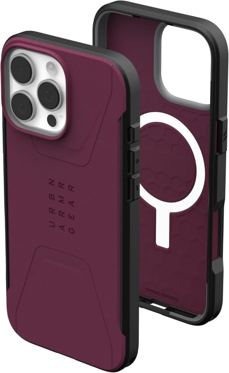 UAG Civilian Apple iPhone 16 Pro Hoesje MagSafe Back Cover Bordeaux afbeelding 1