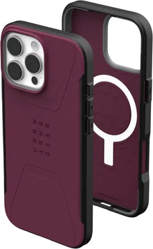 UAG Civilian Apple iPhone 16 Pro Hoesje MagSafe Back Cover Bordeaux