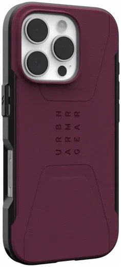 UAG Civilian Apple iPhone 16 Pro Hoesje MagSafe Back Cover Bordeaux afbeelding 10