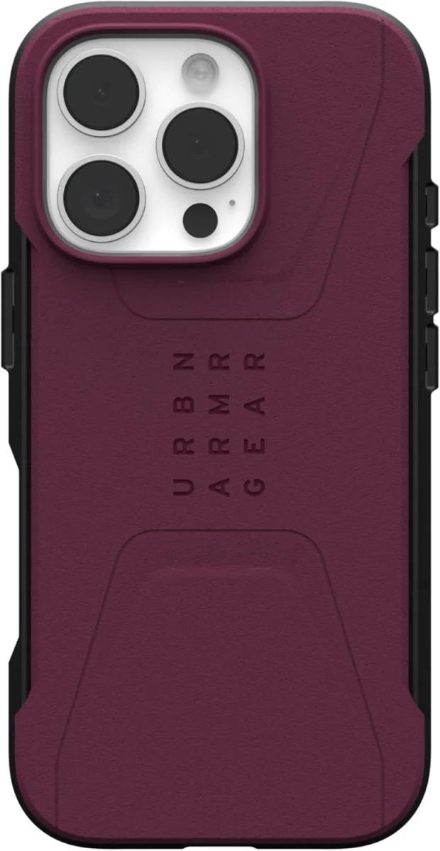 UAG Civilian Apple iPhone 16 Pro Hoesje MagSafe Back Cover Bordeaux afbeelding 9