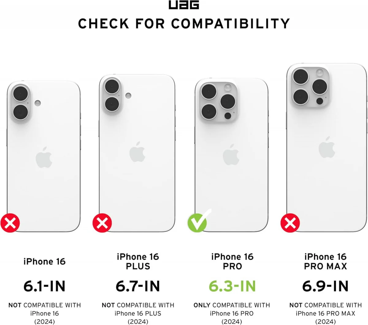 UAG Essential Armor Apple iPhone 16 Pro Hoesje MagSafe Back Cover Zwart afbeelding 7