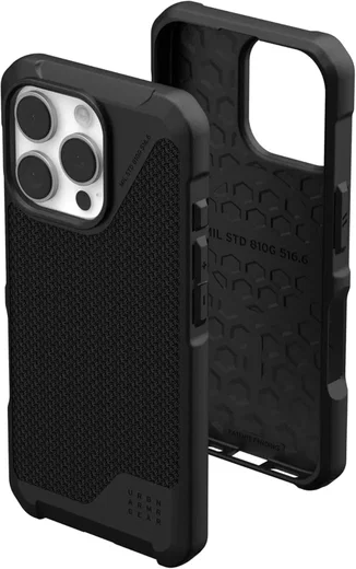 UAG Metropolis LT Apple iPhone 16 Pro Hoesje MagSafe Back Cover Kevlar Zwart afbeelding 1