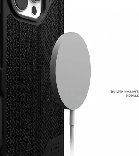 UAG Metropolis LT Apple iPhone 16 Pro Hoesje MagSafe Back Cover Kevlar Zwart afbeelding 6