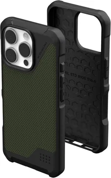 UAG Metropolis LT Apple iPhone 16 Pro Hoesje MagSafe Back Cover Kevlar Olive