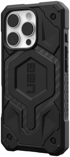 UAG Monarch Pro Apple iPhone 16 Pro Hoesje MagSafe Back Cover Carbon Fiber afbeelding 2